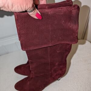 PUSS IN Boots RED WINE KNEE HI
